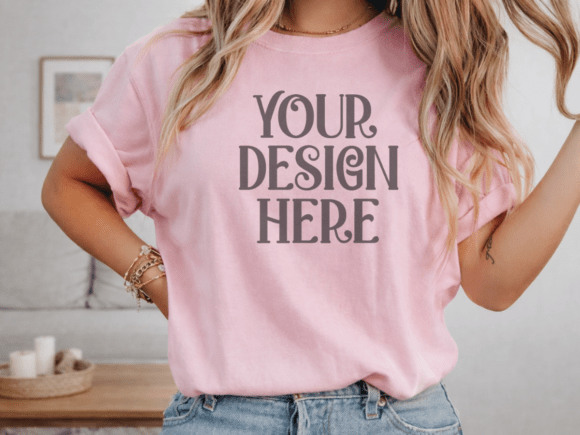Download Comfort Colors 1717 Blossom Shirt Mockup - Colors Collection