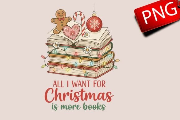 Download Retro Christmas Books PNG - Premium Resources