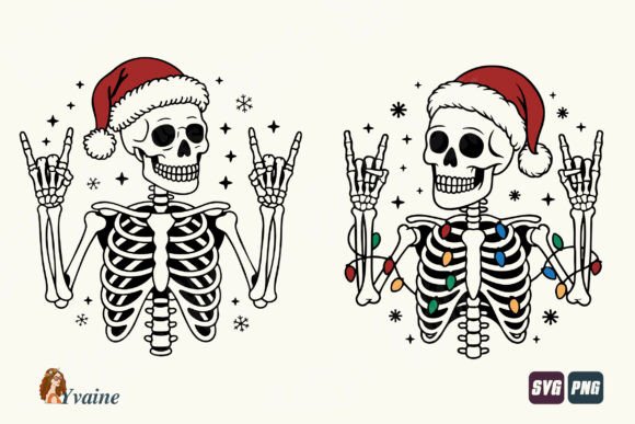Download Christmas SVG Skeleton Rock on Dual PNG - Dual Collection