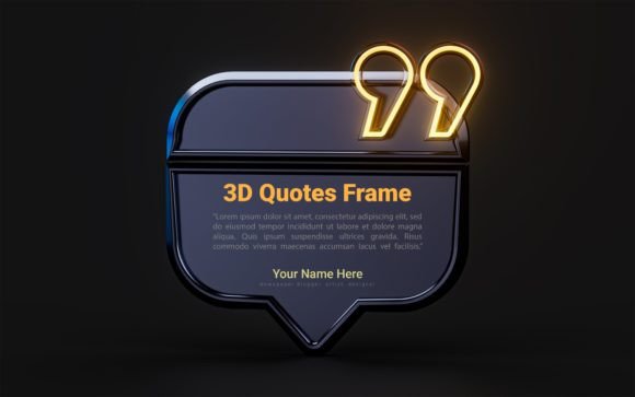 Download 3d Dark Quote Text Box Messaging Tagline - Quote Collection
