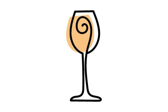 Download Wine Glass Line Art - Dual Tone - Dual Collection