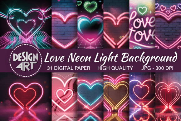 Download Love Neon Light Background - Background Collection