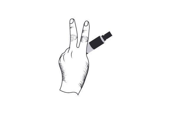 Download Vintage Vaping Logotypes and Hand - Type Collection