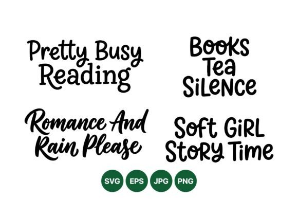 Download Cozy Reading Quote SVG Bundle - Quote Collection