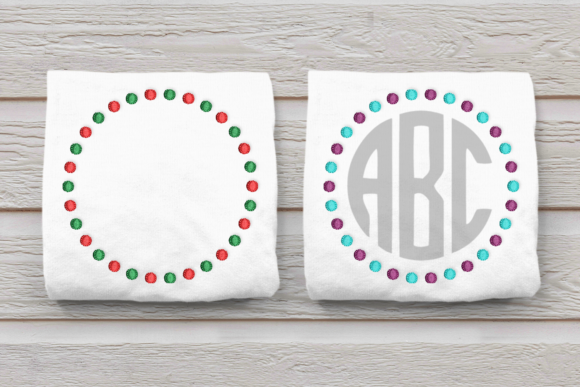 Download Dual Dot Round Monogram Frame - Dual Collection