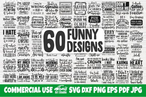 Download Funny Quotes Svg Bundle | 60 Designs - Quote Collection