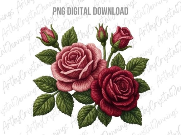 Download Elegant Floral Dual Rose Botanical PNG - Dual Collection