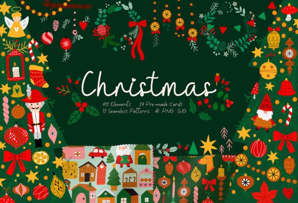 Download Retro Christmas Illustration - Premium Resources