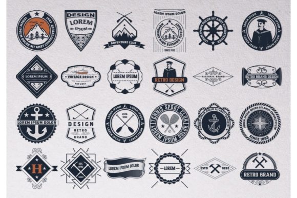 Download Logotypes Set and Vintage Insignias - Type Collection