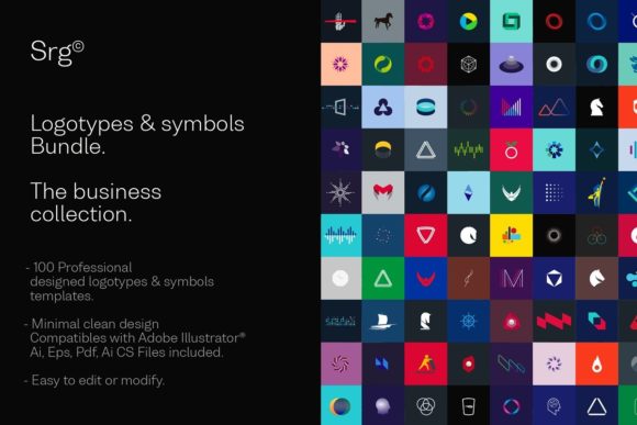Download 100 Logotypes &amp; Symbols Bundle - Type Collection