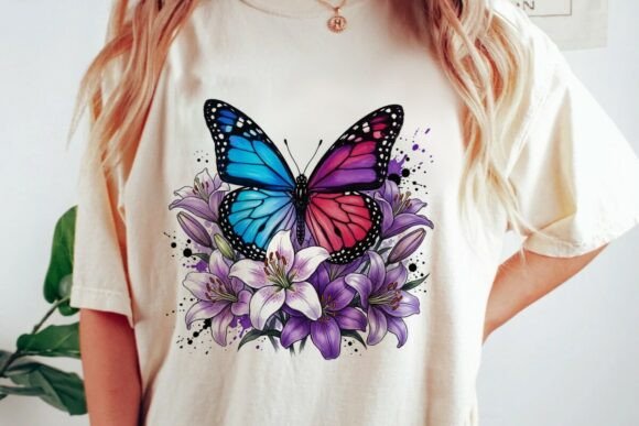 Download Dual Color Butterfly Lilies Png - Dual Collection