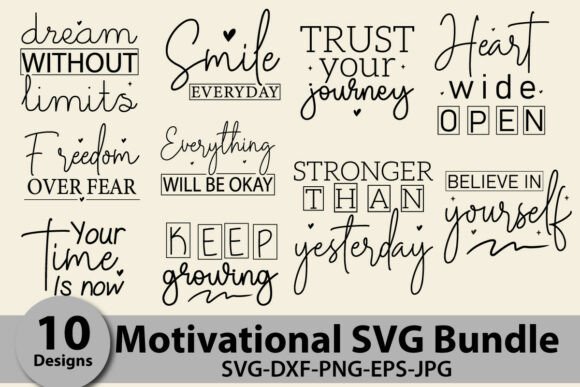 Download Motivational Quotes SVG Bundle - Quote Collection
