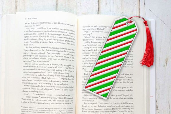 Download Dual Stripe Christmas Bookmark ITH - Dual Collection
